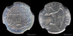 Chile. 5 Centavos 1919. MS66. KM 155