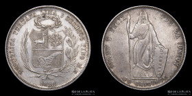 Peru. 50 Centavos 1858 MB. KM 178