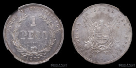 Uruguay. 1 Peso 1877 A. KM17a