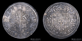 España. Felipe V. 2 Reales 1717. KM297