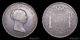 España. Isabel II. 20 Reales 1851. KM593.2