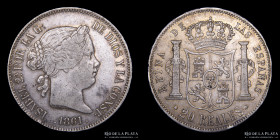 España. Isabel II. 20 Reales 1861. KM609.2