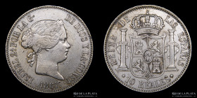 España. Isabel II. 10 Reales 1861. KM611.1