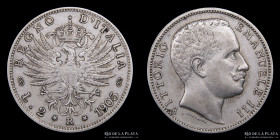 Italia. V. Emanuele III. 2 Lire 1905 R. KM33