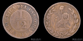 Paraguay. 1/12 Real 1845. 34 Rayos. Ciotti 93 Asuncion