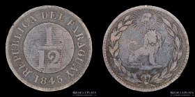 Paraguay. 1/12 Real 1845. 35 Rayos. Ciotti 113 Asuncion