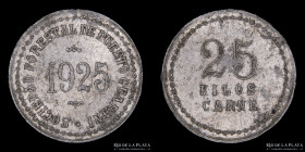 Paraguay. Ficha. 1925. 25 Kg de Carne. Sociedad Forestal de Puerto Guarani