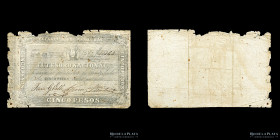 Paraguay. Tesoro Nacional. 5 Pesos (ND 1861) P14