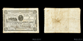 Paraguay. Tesoro Nacional. 4 Pesos (ND 1862) P16