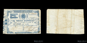Paraguay. Tesoro Nacional. 1 Peso (ND 1865) P21