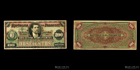 Paraguay. 200 Pesos 1894 Front and back Proof. P94p1