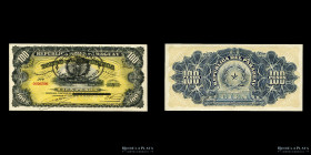 Paraguay. 100 Pesos MN 1907 Resello 1912. P133