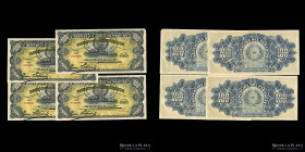 Paraguay. 4 x 100 Pesos MN 1907 Resello 1912. P133