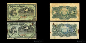 Paraguay. 2 x 50 Centavos Fuerte 1916. P137