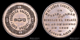 Argentina. 1895. Medalla de Boda Broggi-Galmarini