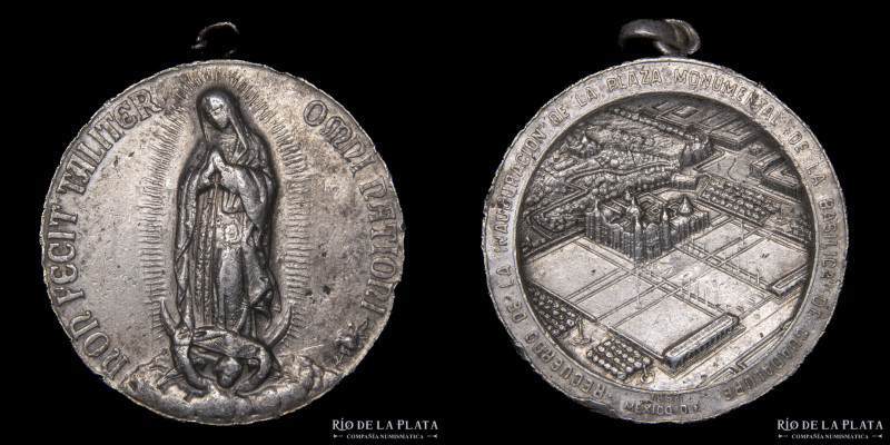 México. 1952. Inauguración Basílica de Guadalupe. Plata; 33mm; 20g (VF)

Estim...