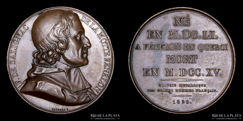 Francia. 1820. Galerie Metallique des Grands Hommes Français Médaille, François ...