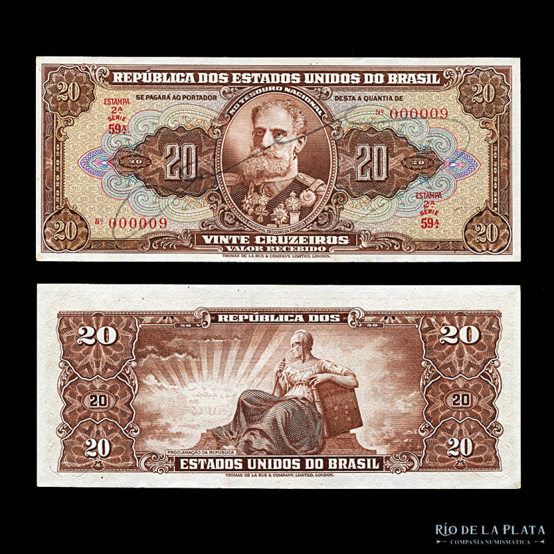 Brasil. Tesoro Nacional. 20 Cruzeiros ND1950. P144 (UNC)

Estimate: USD 25-50