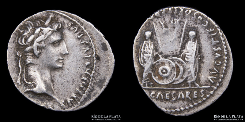 Augustus 27BC-14AD, AR Denarius. Lugdunum mint (Struck 2BC-4AD) 19.0mm; 3.83g; 3...