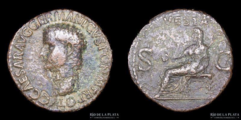 Gaius (Caligula) 37-41AD, AE As. Rome mint (Struck 37-38AD) 27.6mm; 10.54g; 6h. ...