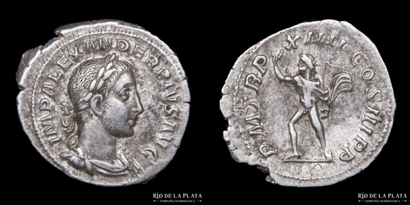 Alexander Severus 222-235AD, AR Denarius. Rome mint (230AD) 20.0mm; 3.43g; 12h. ...