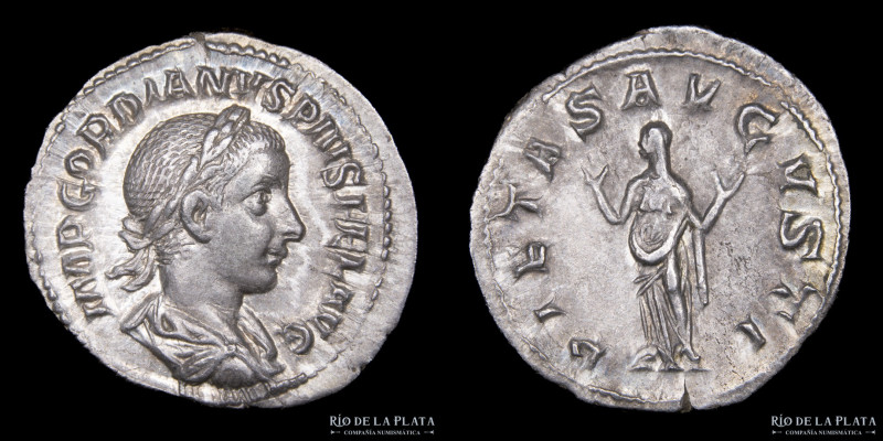 Gordianus III 238-244AD, AR Denarius. Rome mint (Struck 241AD) 20.5mm; 2.95g; 6h...