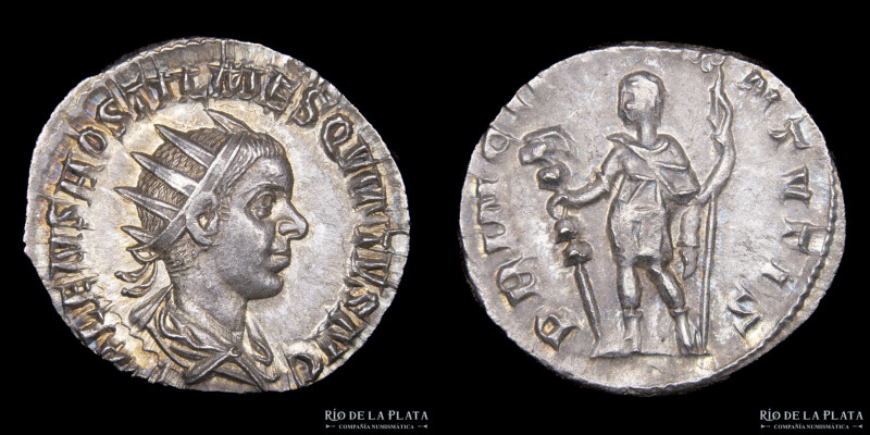 Hostilianus 250-251AD, AR Antoninianus. Rome mint (Struck 251AD) 20.2mm; 3.33g; ...