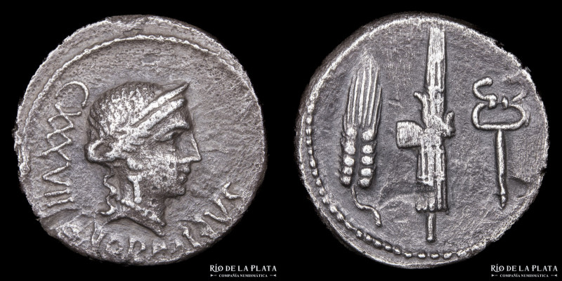 Roma, República. Gens Norbana. C. NORBANUS 83AC. AR Denario. 18.6mm; 3.75g. Ceca...