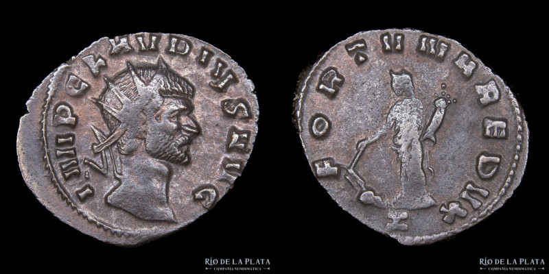 Roma, Siglo III. Claudio II "Gótico" 268-270DC. Ve Antoniniano. Ceca de Roma, of...