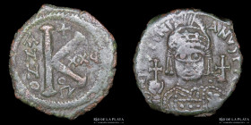 Bizancio.  Justiniano I (527-565 DC) AE 1/2 Follis, Antioquía