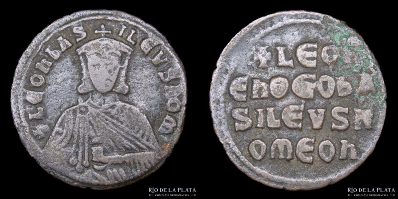 Bizancio. León VI el sabio (886-912DC) AE Follis, Constantinopla. 26.1mm; 7.57g....