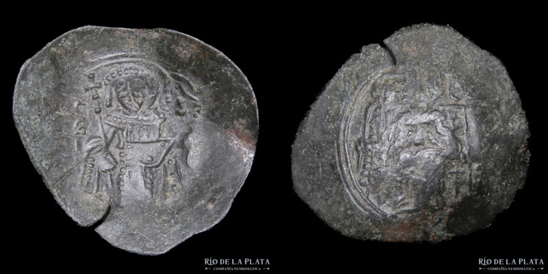 Bizancio. Isaac II Angelo 1185-1195DC. Constantinopla. AE Trachy. 25.6mm; 2.09g....