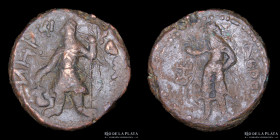 Imperio Kushano. Huvishka (151-190DC) AE Tetradracma