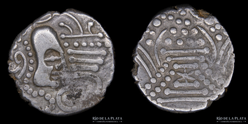 India. Dinastía Chaulukya (post-Gupta) 950-1050DC. AR Dracma (Gadaiya paisa) 16....