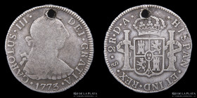 Santiago. Carlos III. 2 Reales 1773 DA. KM30
