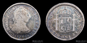 Santiago. Carlos IV. 1 Real 1791 DA. KM35