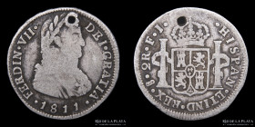 Santiago. Fernando VII. 2 Reales 1811 FJ. KM74