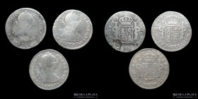 Lima. 2 Reales 1787 a 1790. Lote x3. A clasificar