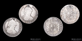 Potosi. Carlos III. 4 Reales 1776 y 78 JR. Lote x2