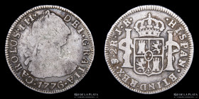 Potosi. Carlos III. 2 Reales 1776 JR. CJ 65.4