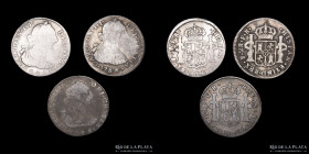 Potosi. Carlos III. 2 Reales 1784, 85 y 86 PR. Lote x3