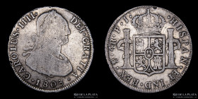 Potosi. Carlos IV. 4 Reales 1803 PJ. CJ 77.15