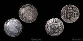 Potosi. Carlos IV. 4 Reales 1807 y 08. Lote x2