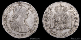 Potosi. Carlos IV. 2 Reales 1794 PR. CJ 78.6