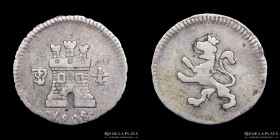 Potosi. Carlos IV. 1/4 Real 1808. CJ 81.15