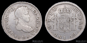 Potosi. Fernando VII. 1/2 Real 1825 JL. CJ 90.10
