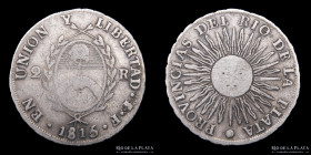 Provincias Unidas. 2 Reales 1815 F. CJ 11.1.2