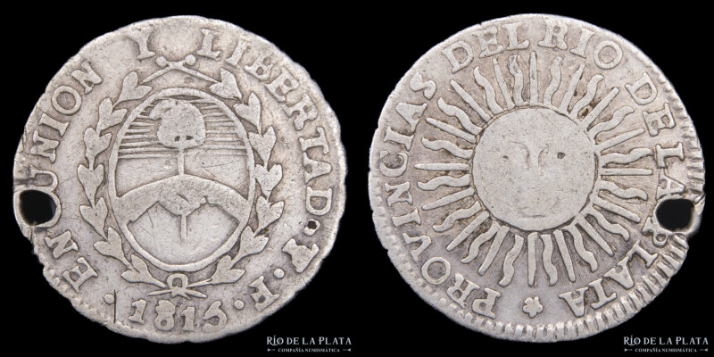 Argentina. Provincias Unidas del Río de la Plata. 1/2 Real 1815 F (Francisco Jos...