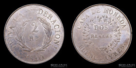 Argentina. Buenos Aires. 2 Reales 1840. CJ 14.1.1