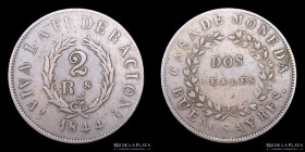 Argentina. Buenos Aires. 2 Reales 1844. CJ 15.1.1